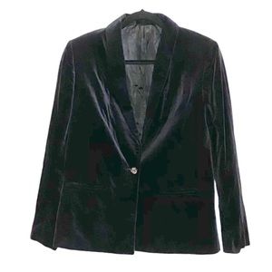 Vintage Velvet Blazer Ellen Tracey Black  Size 7/8